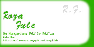 roza fule business card
