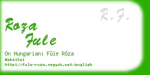 roza fule business card